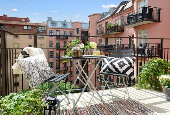 terraza- apartamento sueco con encanto